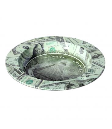 Black Leaf Metal Ash Tray