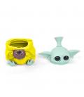 Pink Alien Silicone Bong Yellow 13cm