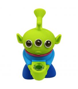 Bong Alien de Silicona con Tercer Ojo "Little Green Man" con Piezas Extraíbles 14cm