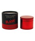 RAW Hammer Craft Grinder in Alluminio Nero Medio 4 Parti – 55mm