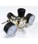 PROFESSIONAL PRESSURE REDUCER WITH TWO MANOMETERS + ADAPTER FOR REFILLABLE CYLINDERE AND CONTROLLABLE
