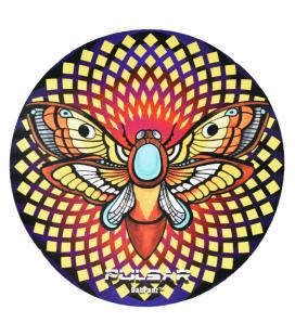 Pulsar DabPadz Round Dab Mat | Psychedelic Moth