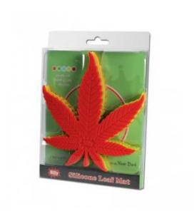 Oil Black Leaf Silly Silicone presses in the shape of a hemp leaf