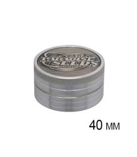 PARADISE SEEDS - GRINDER 3D LOGO ARGENTO 40 MM 2 PARTI