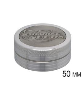 PARADISE SEEDS - GRINDER 3D LOGO ARGENTO 50 MM 2 PARTI