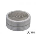 PARADISE SEEDS - GRINDER 3D SILVER LOGO 50 MM 2 PIEZAS