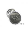 PARADISE SEEDS - GRINDER 3D SILVER LOGO 50 MM 2 PIEZAS