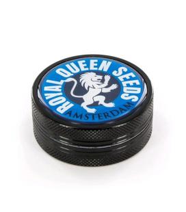 ROYAL QUEEN SEEDS - ALUMINUM GRINDER DRIP LOGO BLUE - 2 PARTS 48MM