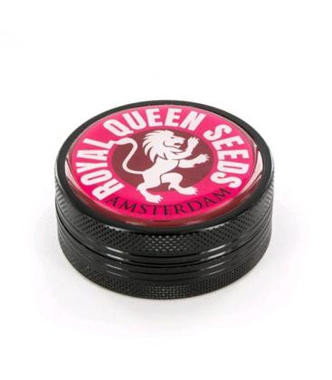 ROYAL QUEEN SEEDS - ALUMINUM GRINDER DRIP LOGO - 2 PARTS 48MM