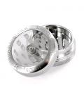 ROYAL QUEEN SEEDS - ALUMINIUM TRANSPARENT GRINDER - 2 PARTS 48MM