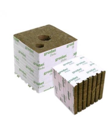 GRODAN - ROCKWOOL CUBES 15X15X15 HOLE Ø4CM