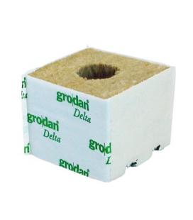 GRODAN ROCKWOOL CUBES - 7.5X7.5X7.5 CM - HOLES Ø 2,5 CM