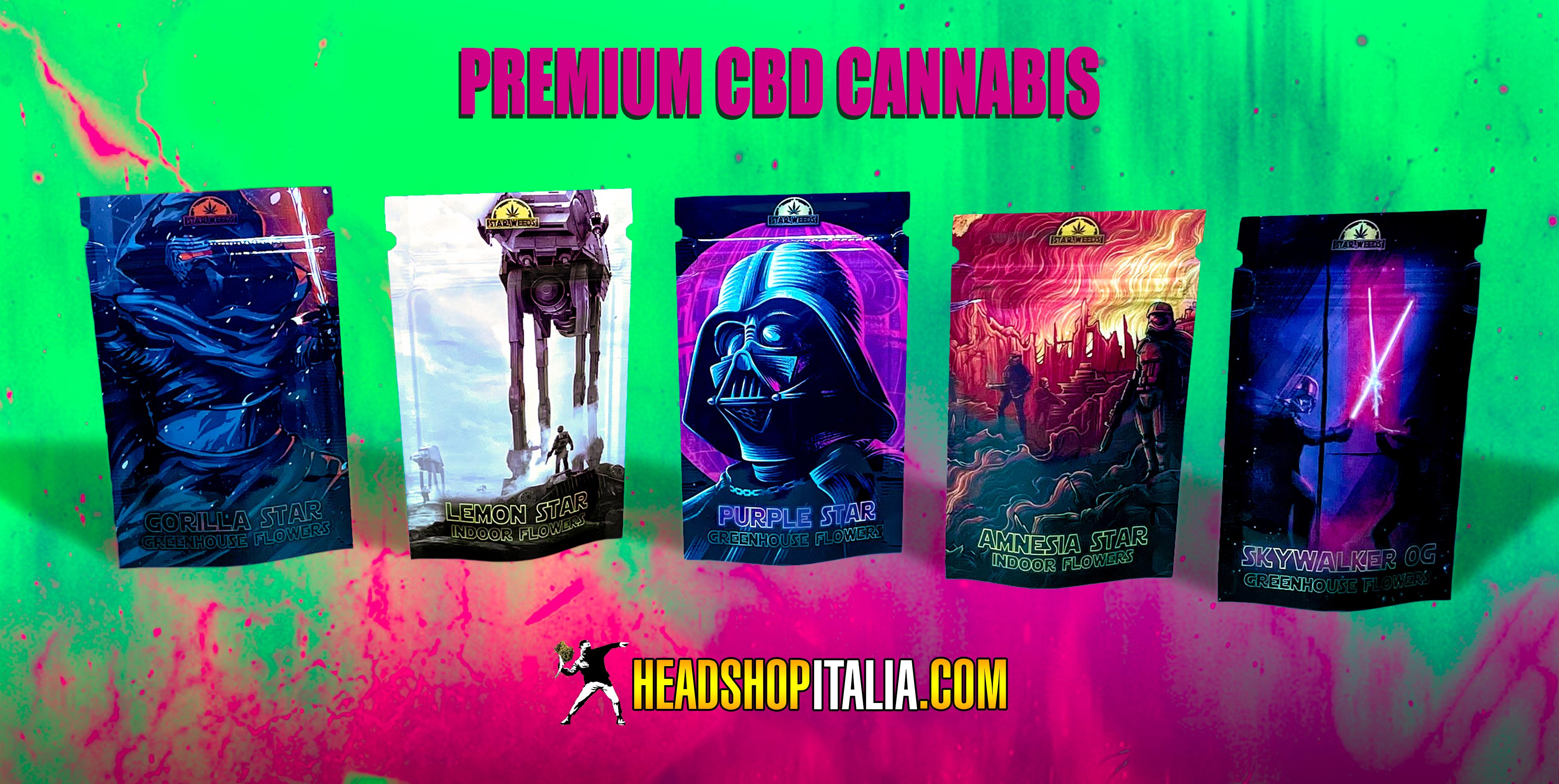 Premium cbd cannabis on Headshop Italia website